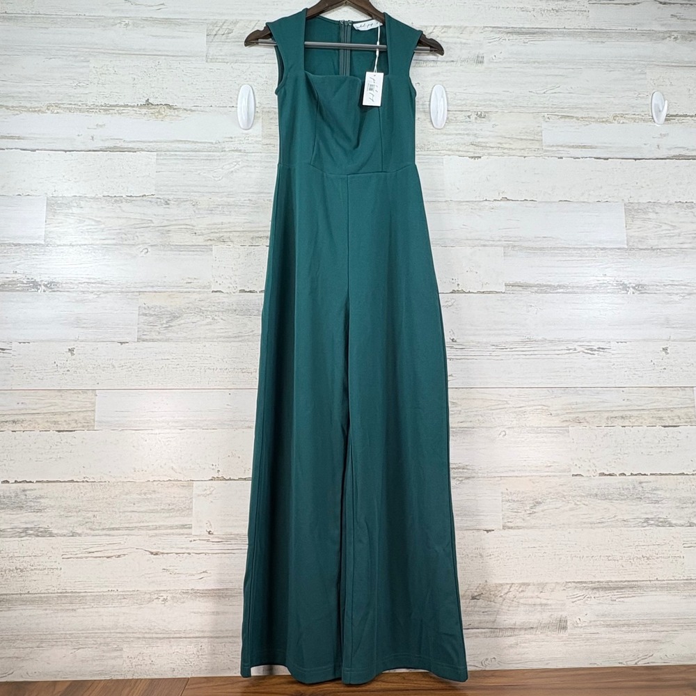 Petal & Pup Teal Wide-Leg Jumpsuit